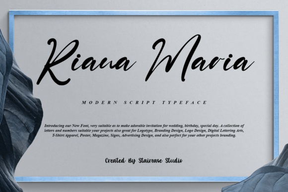 Riana Maria: A Refined Script Font for Digital Branding