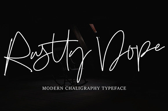 Rustty Dope Script Font for Editorial Design