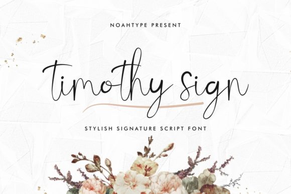 Timothy Sign: A Timeless Script Font for Handmade Creations