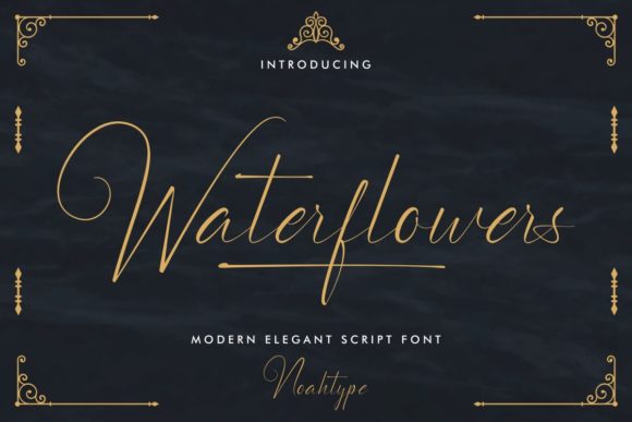 Waterflowers Font: A Touch of Elegance for Handmade Creations